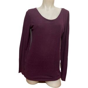 Heathered Purple Long Sleeve Tee M